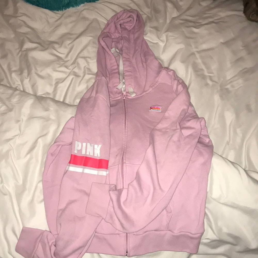 Pink zip up hoodie